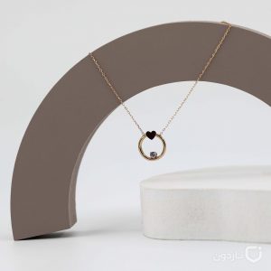 گردنبند تک نگین  دایره ای